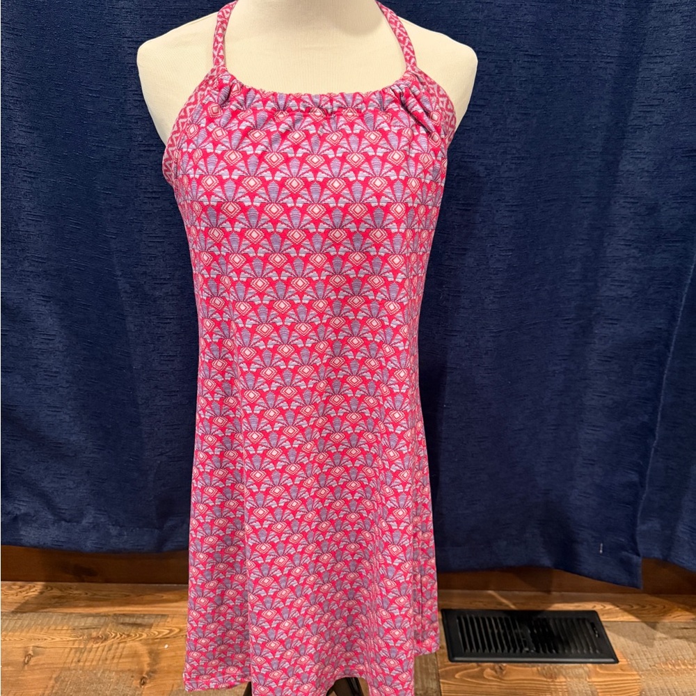 Prana Red and White Patterned Top